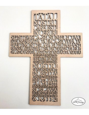 Cruce din lemn cu rugaciune
